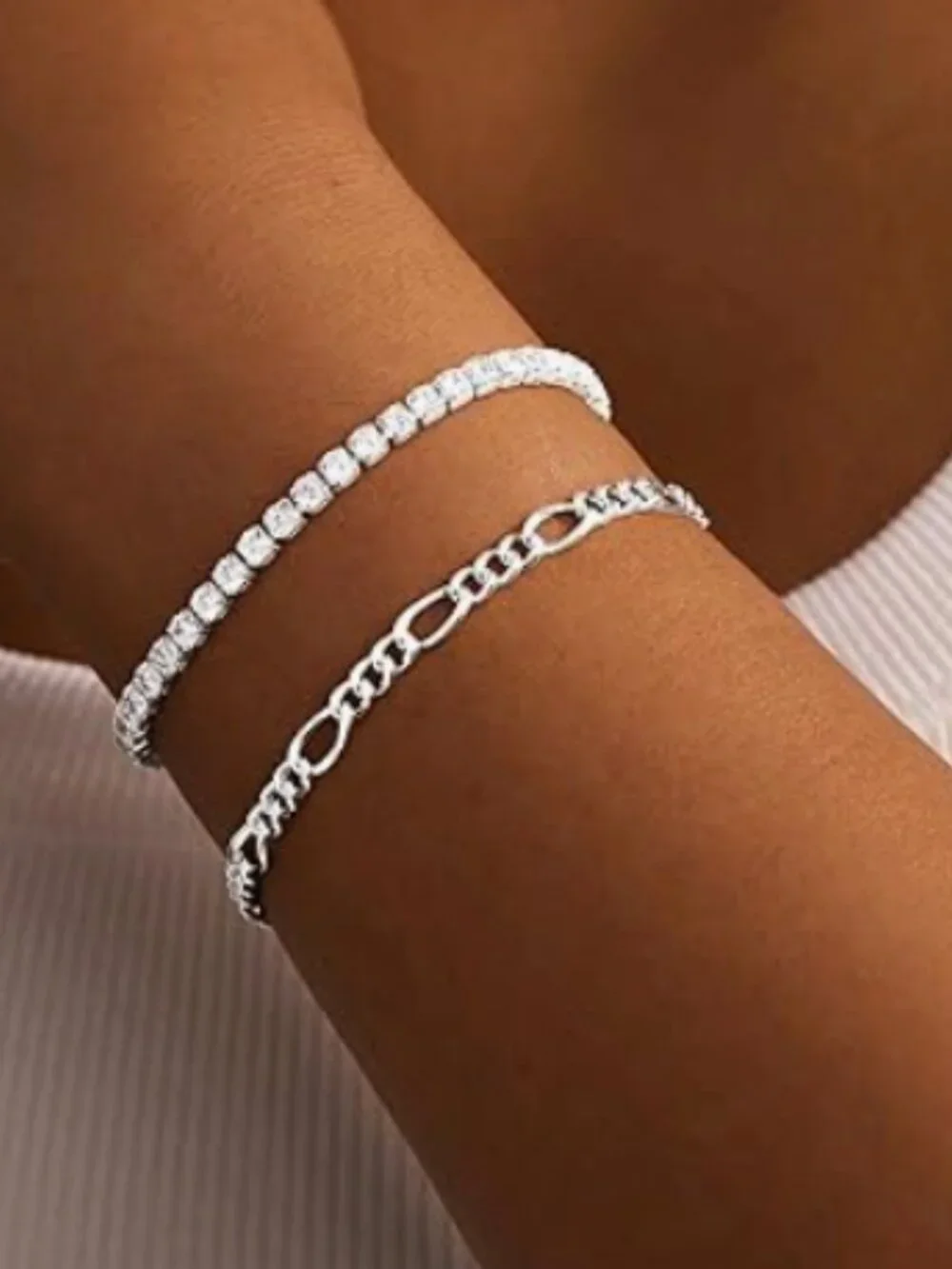Anthropologie New! Silver Plated Bracelet Stack Set